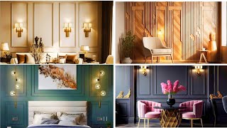 Accent Wall Ideas For Living Room  Wall Panels Home Decor  Wooden Slat Wall  Accent Wall Lights [upl. by Medovich]