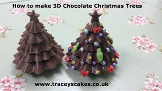 How to make 3D Chocolate Christmas Trees with Tracey Mann [upl. by Tugman]