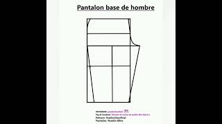 Patrón base de pantalón para hombre  Costura para principiantes y iniciantes [upl. by Emee]