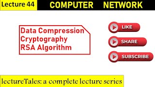 54 Data Compression lossy lossless Cryptography public key symmetric RSA Algorithm [upl. by Etnuad]