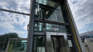 2x 2017 ThyssenKrupp MRL Traction elevators  Metrostation Schiedam Nieuwland Netherlands [upl. by Finley416]