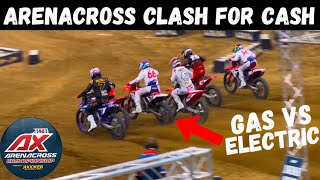 1ST EVER GAS VS ELECTRIC AMA ARENACROSS RACE 2000 To WIN  Clash for Cash Kicker AX Reno Round 1 [upl. by Eisned704]