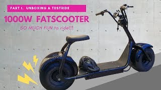 1000w fatscooter unboxing and test ride [upl. by Reiche360]