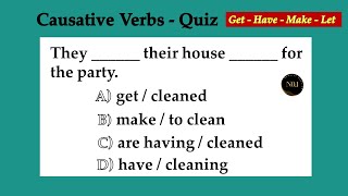 Causative verbs Quiz  English Grammar test  20  Questions  No1 Quality English [upl. by Cheshire]