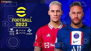 eFootball PES 202223 PPSSPP Camera Normal Android Offline Best Graphics New face kits 202223 [upl. by Bijan]