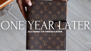 LOUIS VUITTON GM AGENDA ONE YEAR REVIEW  Setting Up My A5 Ring Planner For 2022 amp Flip Through [upl. by Herra849]