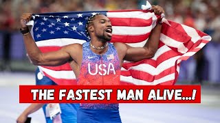 Noah Lyles wins Olympic 100m gold in closest finish in modern history [upl. by Parrnell220]