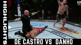 Jarjis Danho vs Yorgan De Castro fight brutal KO UFC [upl. by Eitra]