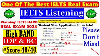 IELTS LISTENING PRACTICE TEST 2024 WITH ANSWERS  20102024 [upl. by Idarb]