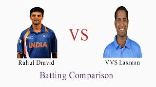 Rahul Dravid Vs VVS Laxman Batting Comparison 2021 ODI and Test [upl. by Ahgem64]