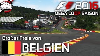 F1 2016 MEGA COOP SAISON 14  Lauf 4  Belgien  Rennen  Lets Play F1 2016 Mega Coop [upl. by Enicul]