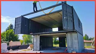 Building 2Floors Shipping Container Home with Amazing Terrace  Start to Finish mlgkontejneri3283 [upl. by Animrelliug]