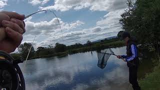 Trout fishing Delbury Hall trout fishery [upl. by Iggep702]