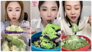 Best matcha green tea powder amp Eating matcha powdered ice amp matcha benefits amp Matcha ice mukbang 126 [upl. by Curkell]