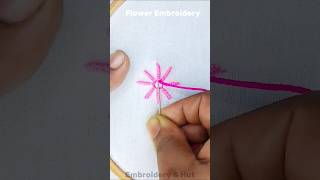 Flower embroidery design Running stitch tutorial embroidery handembroidery diyembroidery [upl. by Kwang]