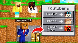 Minecraft Manhunt But I Become YouTubers [upl. by Nilat667]