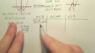 33a2 Increasing amp Decreasing Functions and the 1st Derivative Test  Calculus [upl. by Salguod]