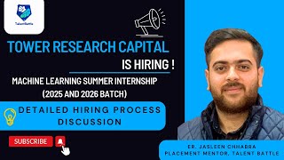 Tower Research Capital is Hiring   ML Interns  2025 2026 Batches [upl. by Woolley]