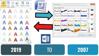 Ms Word wordart tools 2007 using 2019  How do I get the old WordArt in Word 2019 [upl. by Markiv367]