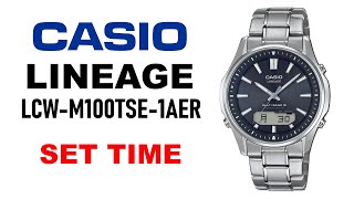 How to set time on Casio Lineage LCWM100TSE1AER 4K [upl. by Setiram]