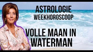 ASTROLOGIE WEEKHOROSCOOP 1724 AUGUSTUS 2024 VOLLE MAAN IN WATERMAN ASTROLOOG IRMA VAN DER WIJK [upl. by Ahseik]