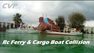 CVP  Rc Cargo and Ferry ship Collision  News Story [upl. by Dona]