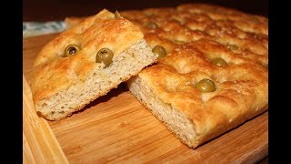 Focaccia morbida alle olivericetta facile super collaudata [upl. by Nodnol]