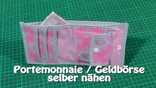 PORTEMONNAIE  GELDBÖRSE SELBER NÄHEN I DIY  Nähen für Anfänger I Tutorial [upl. by Selle]