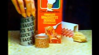 Chef Boyardee Complete Spaghetti Dinner Commercial 1980 [upl. by Adriano691]