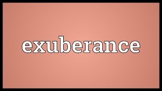 Exuberance Meaning [upl. by Keram535]