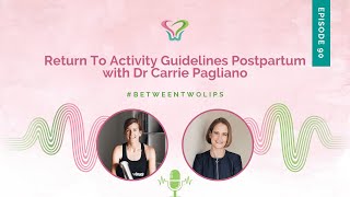 Return To Activity Guidelines Postpartum with Dr Carrie Pagliano  Between Two Lips [upl. by Hayifas]