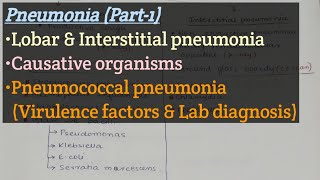 Pneumonia Part1  Types of Pneumonia  Pneumococal Pneumonia  Virulence factor  Lab diagnosis [upl. by Spohr863]