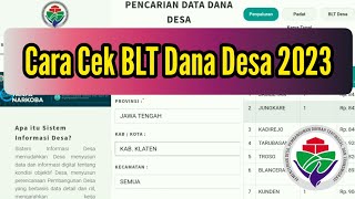 CARA CEK BLT DANA DESA TERBARU 2023 TANPA APLIKASI [upl. by Fayre671]