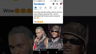 Burna Boy says only Peruzzi have written song for him [upl. by Evie]