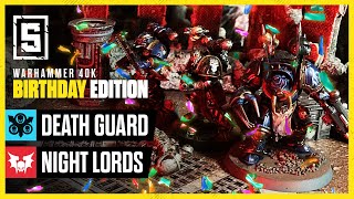 Death Guard vs Night Lords  Warhammer 40k LIVE [upl. by Clea]