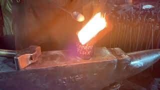 Forging an axe from a farrier’s Rasp [upl. by Ayek]