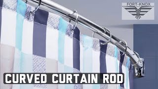 How to Install a Shower Curtain Rod into Tile  BEST Amazon Curtain Rod  Curved Shower Rod Upgrade [upl. by Neelav]