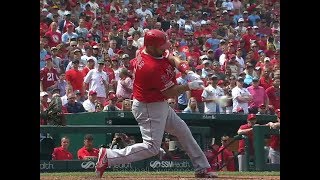 Albert Pujols Home Run Swing Slow Motion 2019313 [upl. by Amasa]