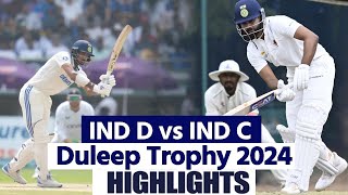 Duleep Trophy Highlights IND C vs IND D Match 1st Highlights  Duleep Trophy Day 2 Highlights [upl. by Madaih]