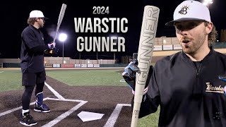 Hitting with the 2024 Warstic Gunner  BBCOR Baseball Bat Review new BBCOR distance PR [upl. by Nilat]