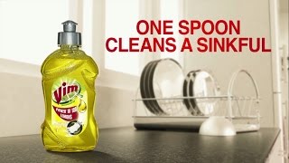 Vim Gel One Spoon Cleans a Sinkful [upl. by Namsaj]