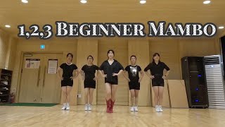 123 Beginner Mambo linedance민라인댄스코리아 강원춘천지부 라라라인댄스 [upl. by Certie135]