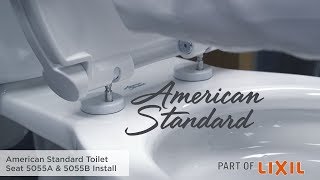 How to Install a Toilet Seat 5055A amp 5055B Models by American Standard [upl. by Nednyl]