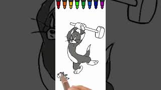 How to draw and color Tom and Jerry fight  ZippyZoozOne  shorts youtubeshorts [upl. by Rramo431]