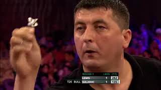 PDC European Darts Championship 2013  First Round  Lewis vs Suljovic [upl. by Snowber]