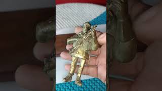 Vintage brass Statue Soldier full uniform 5 inch Height 1960s  Weight 500 grams [upl. by Acceber215]