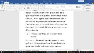 Législation de travail  Types de contrats de travail [upl. by Nivlac402]