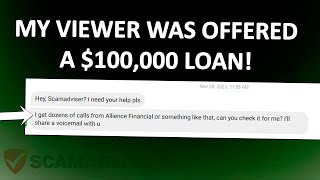 Alliance Financial Called About 100k Personal Loan PreApproval  Is It Just a Scam [upl. by Tymon]