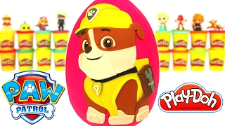 Huevo Sorpresa Gigante de Rubble de Paw Patrol en Español de Plastilina Play Doh [upl. by Natloz]