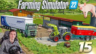 LES COCHONS SONT ARRIVÉS  FARMING SIMULATOR 22  Carrière Suivie 15 [upl. by Bondy814]